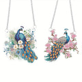 2 Pcs Beautiful Peacock Hanging Diamond Craft Painting Kit