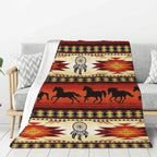 Native American Navajo Boho Aztec Pattern Blanket