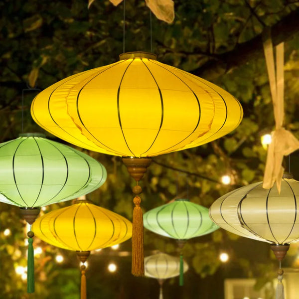 12/14inch Ancient Style Chinese Retro Silk Cloth Vietnam Palace Lantern Festival Decor