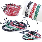 Multicolor Sizes Weave Kufiya Patterns Bracelets