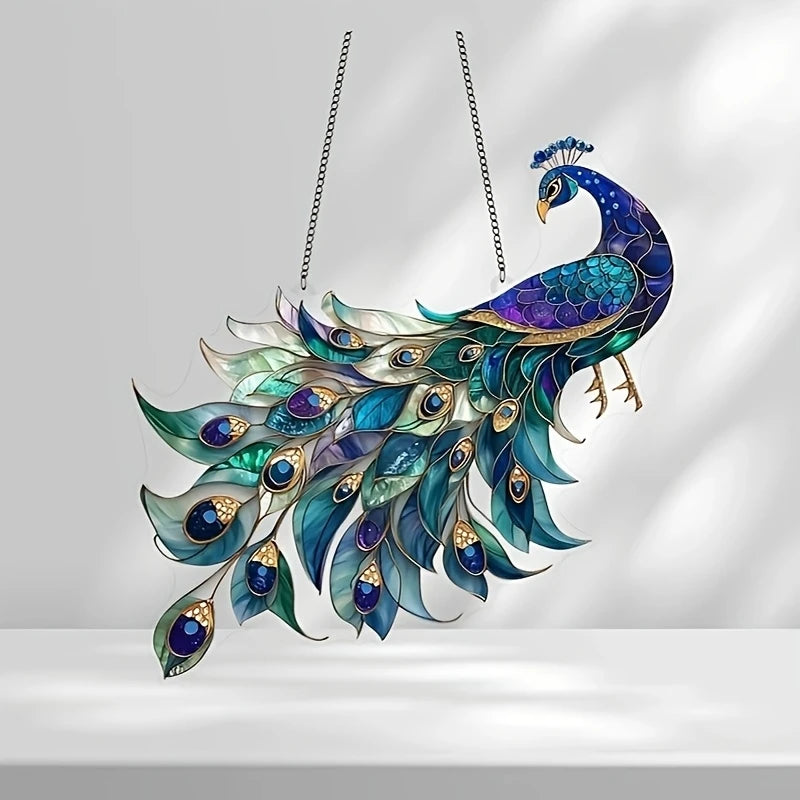 2D Peacock Sun Catcher