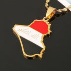 Iraq Map Necklace