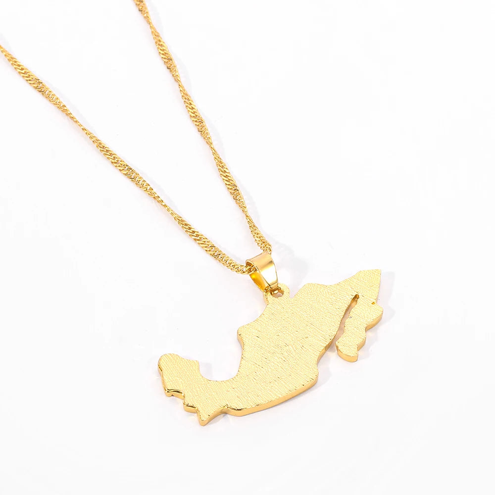 Mexican Map Necklace