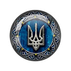 Ukrainian Flag Photo Round Glass