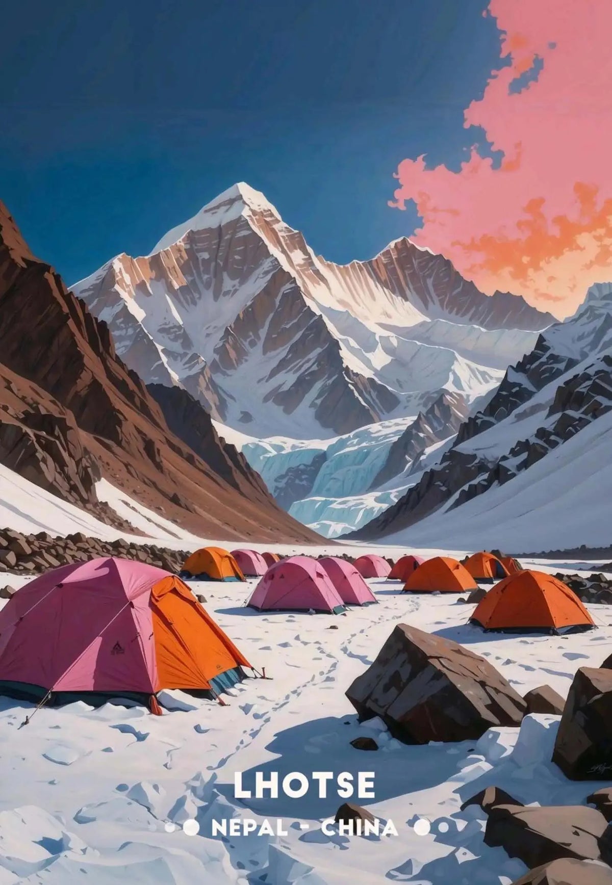 Stunning Mountain Landscape Posters Himalayan Nepal