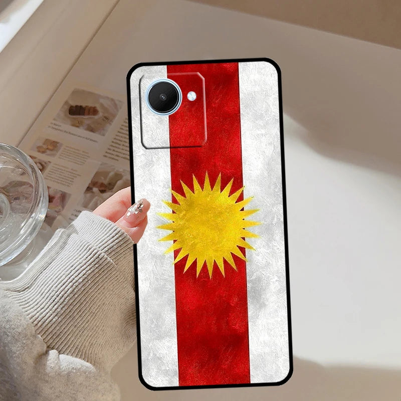 علم الايزيديين لهاتف ريلمي 13 12 10 11 14 برو بلس GT 6T 6 5 GT7 برو C61 C55 C53 C51 C21Y C25S C75 C67 حافظة