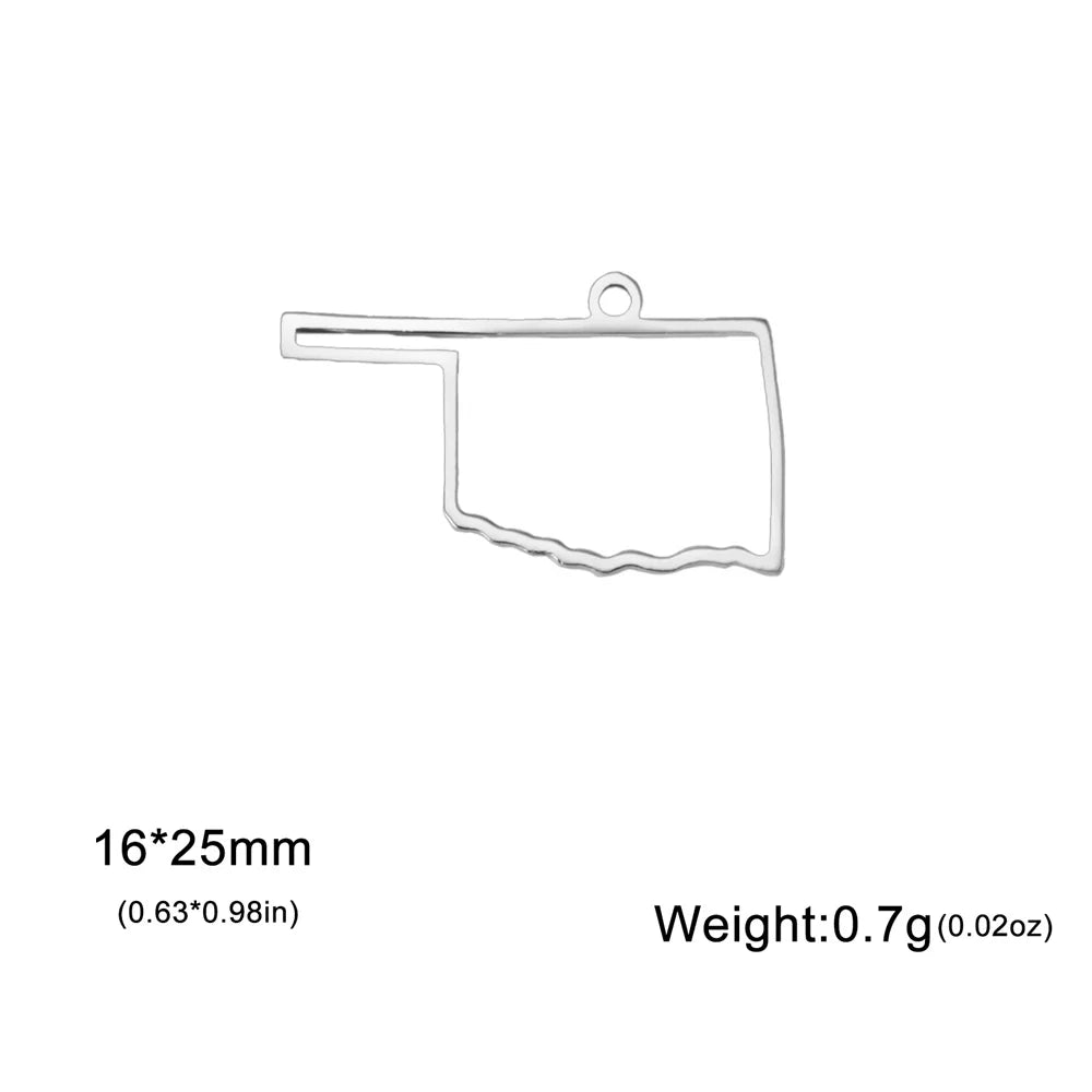 My Shape United States Map Pendent for Bracelet Necklace