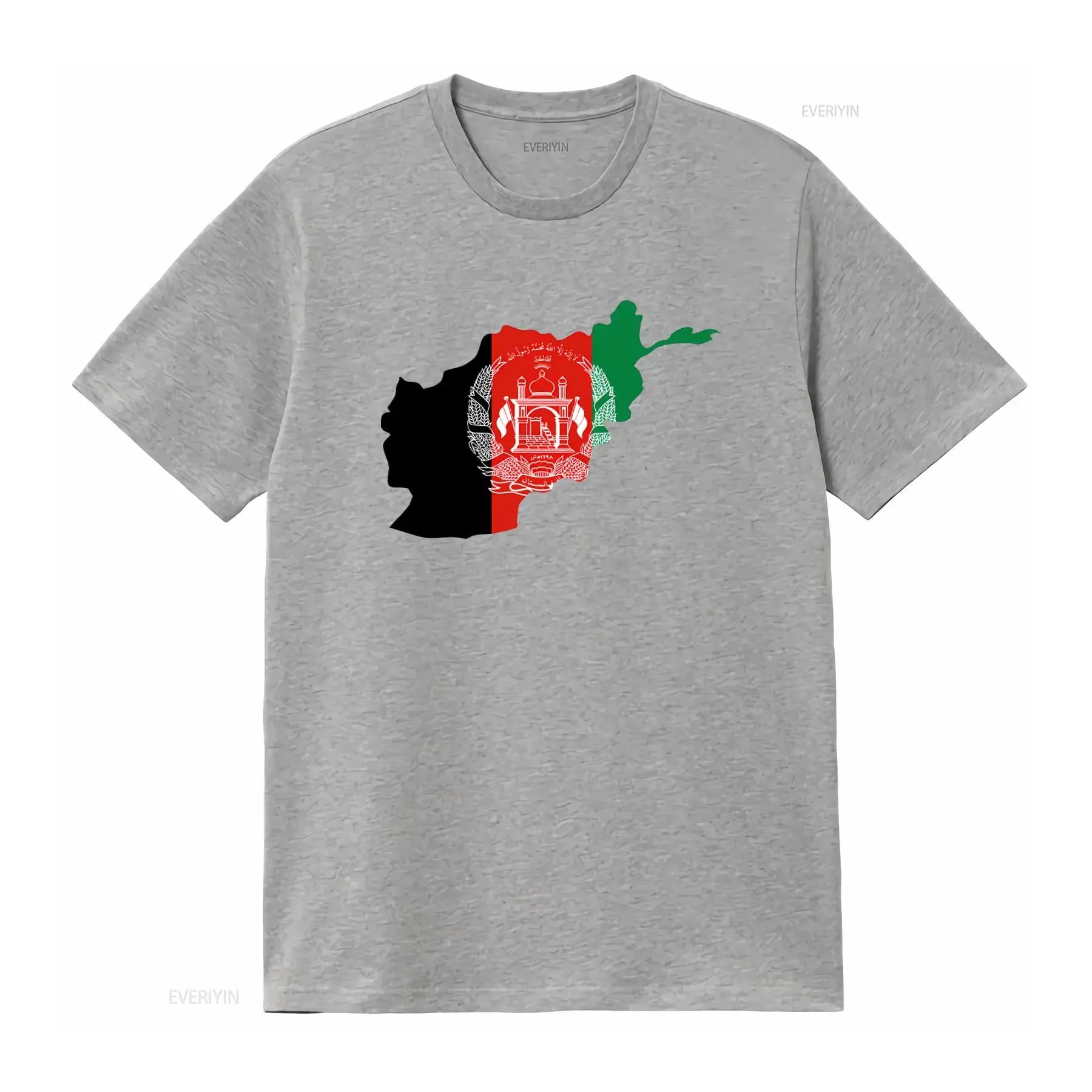 Afghanistan Flag Map Design T Shirt