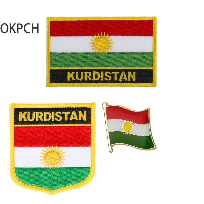 KURDISTAN National Flag Embroidered Patches