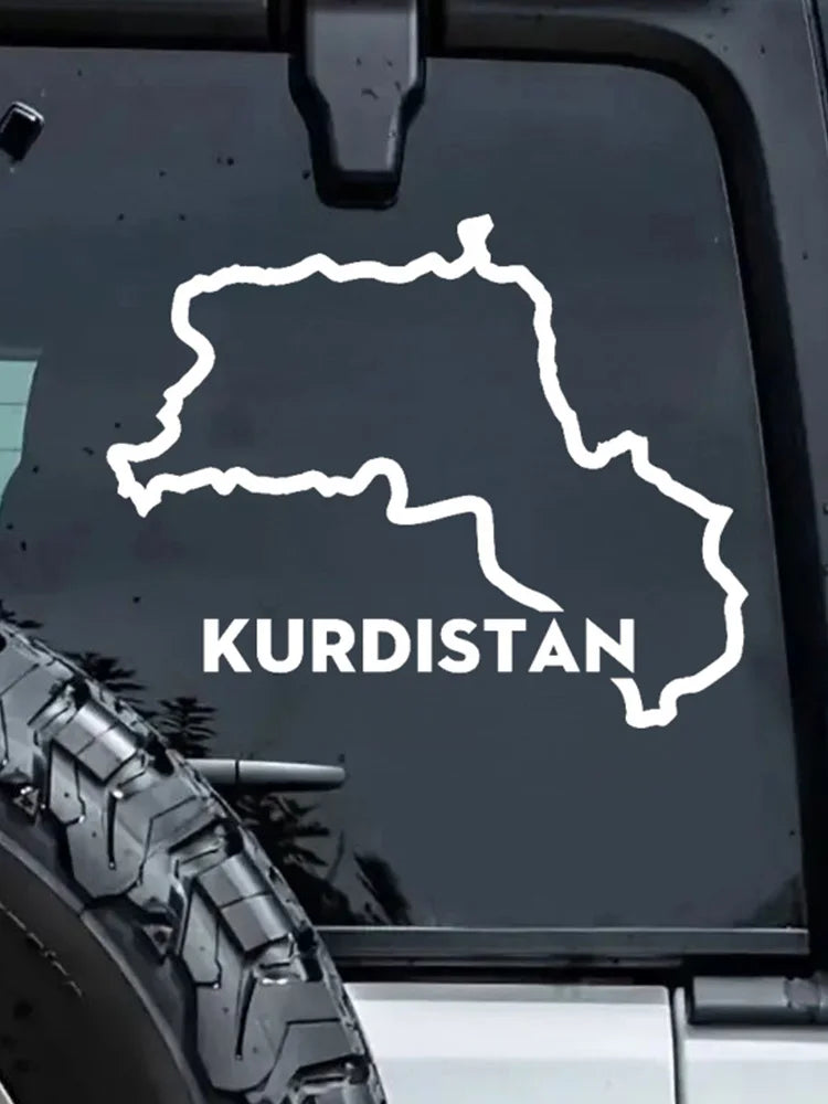 Car Sticker Kurdistan Map Outline