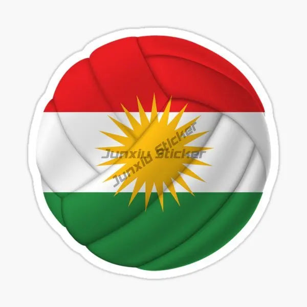 Kurdistan Map National Flag and Emblem Sticker
