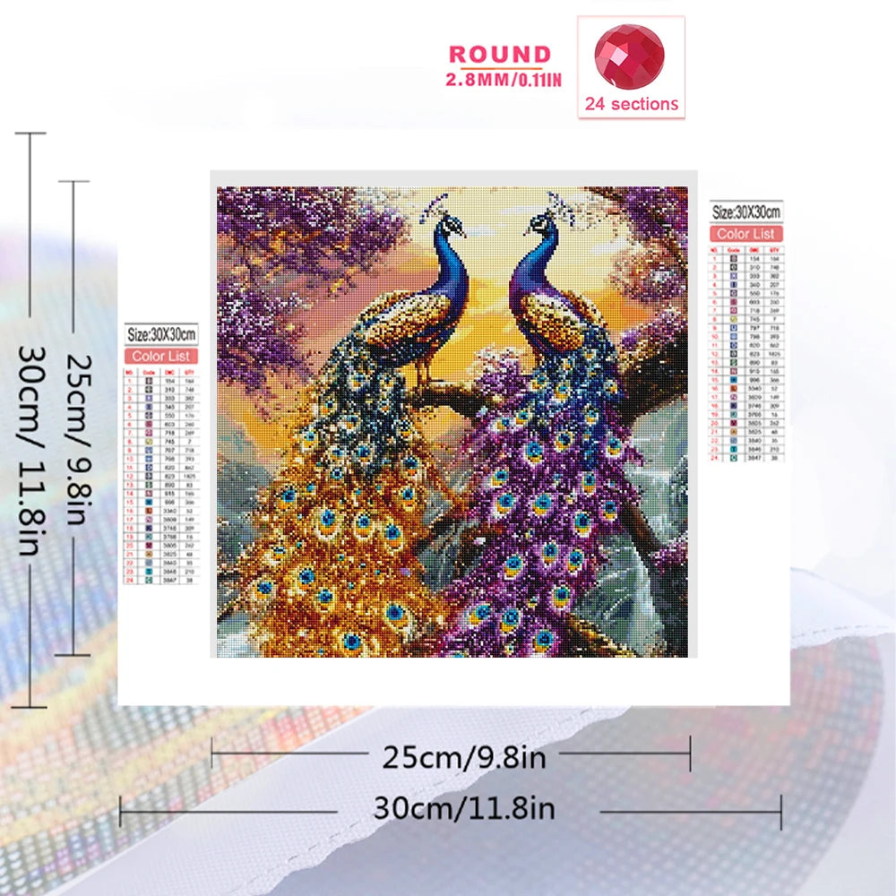 EverShine Diamond Painting Peacock Kit