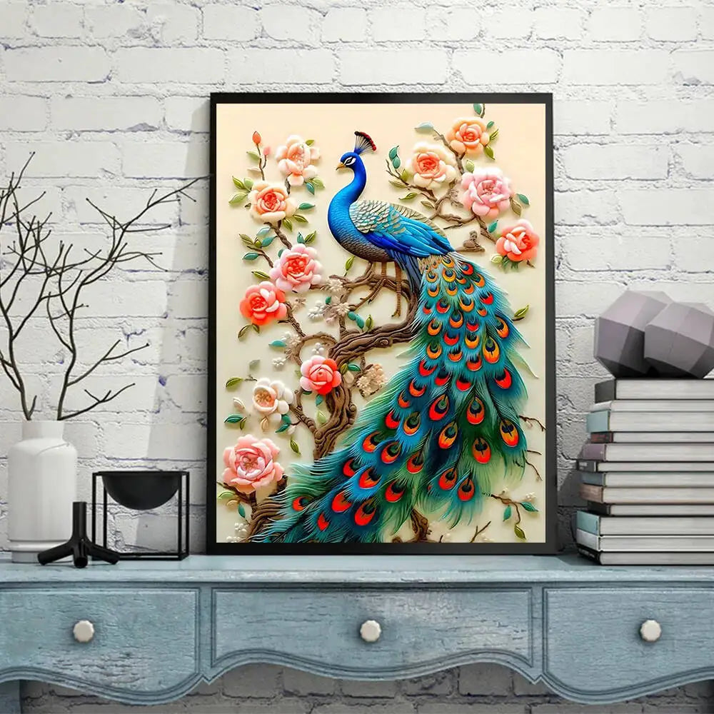 Huacan Peacock Diamond Painting Kit
