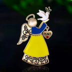 Enamel Peace Dove Ukraine Angel Bird Pin
