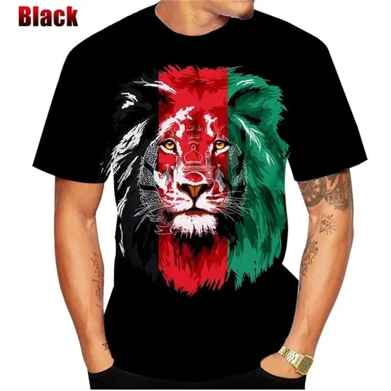 3D Print Afghanistan Flag T-Shirt