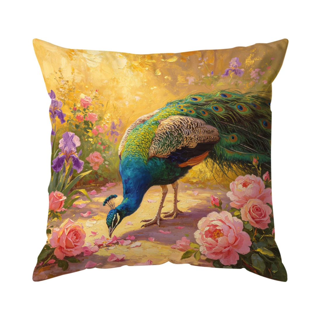 Peacock Pillowcase Decor
