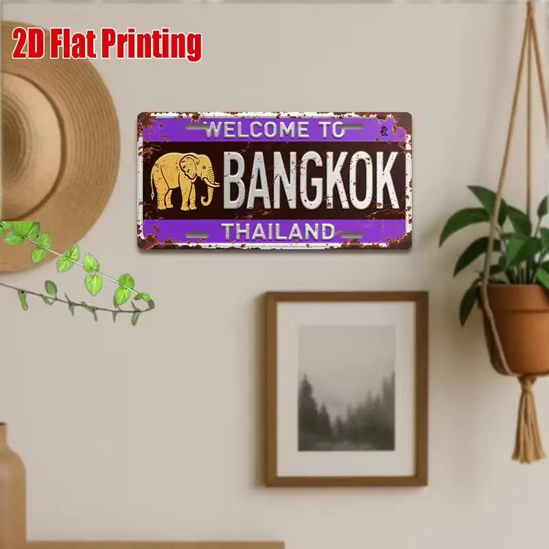 Vintage Thai License Plate