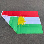 aerxemrbrae     90*150cm  علم كردستان  راية كردستان  علم كردي من البوليستر للتعليق والديكور المنزلي