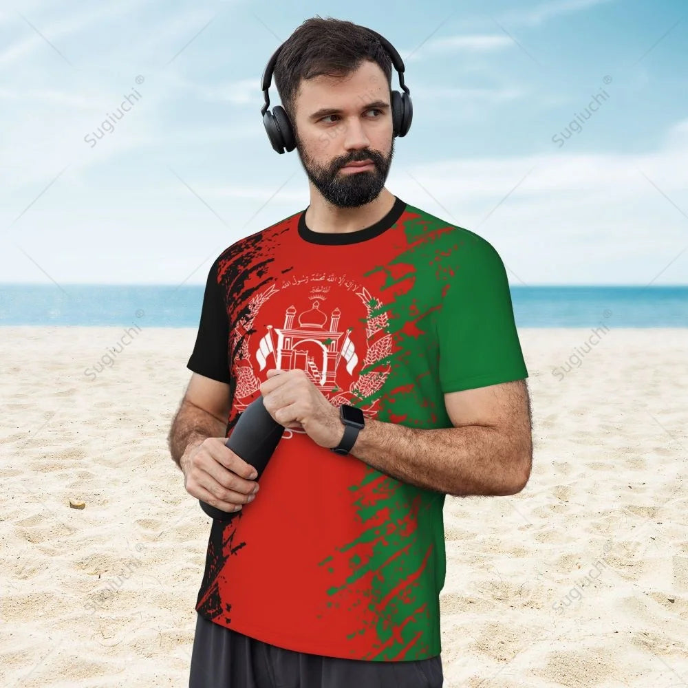 Afghanistan Flag 3D Printed Men T-Shirt For Running Bike Soccer Tennis Fitness Sports tshirt Mesh Fans T-shirt
