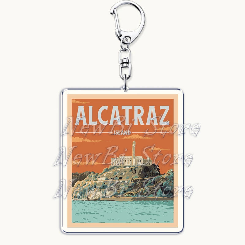 US Travel Keychain