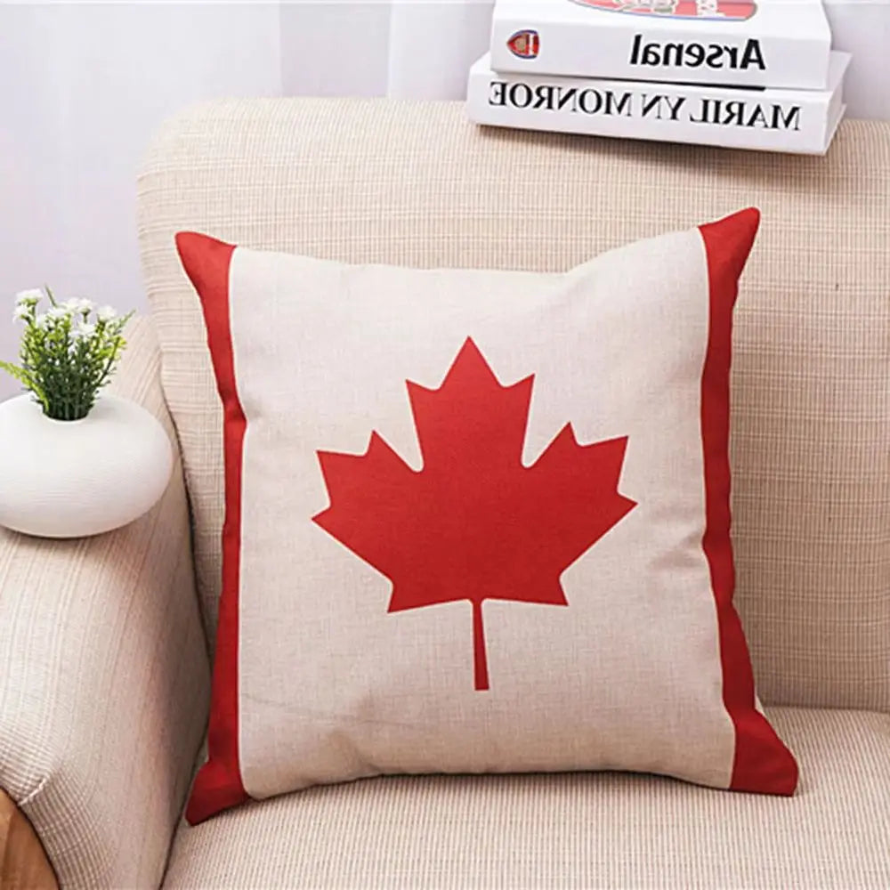Canadian Flag Throw Pillow Case