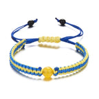 Handmade Blue & Yellow Ukraine Country Peace Love Bracelet
