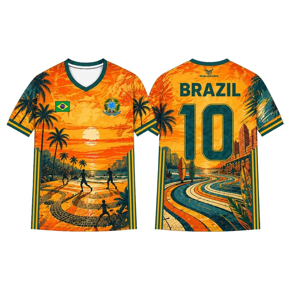 Brazil Flag Jesus Graphic Tee