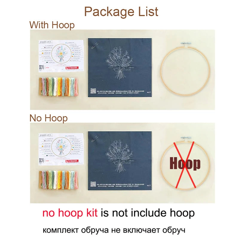 Peacock Embroidery Kit