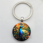 Beautiful Colorful Peacock Keychain