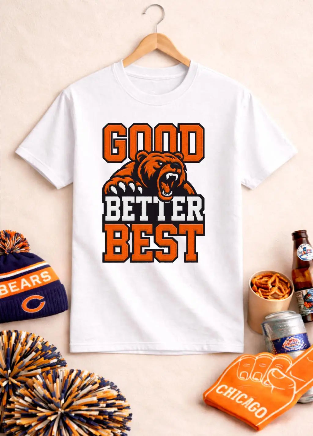 Good Better Best Bear T Shirt Chicago Football