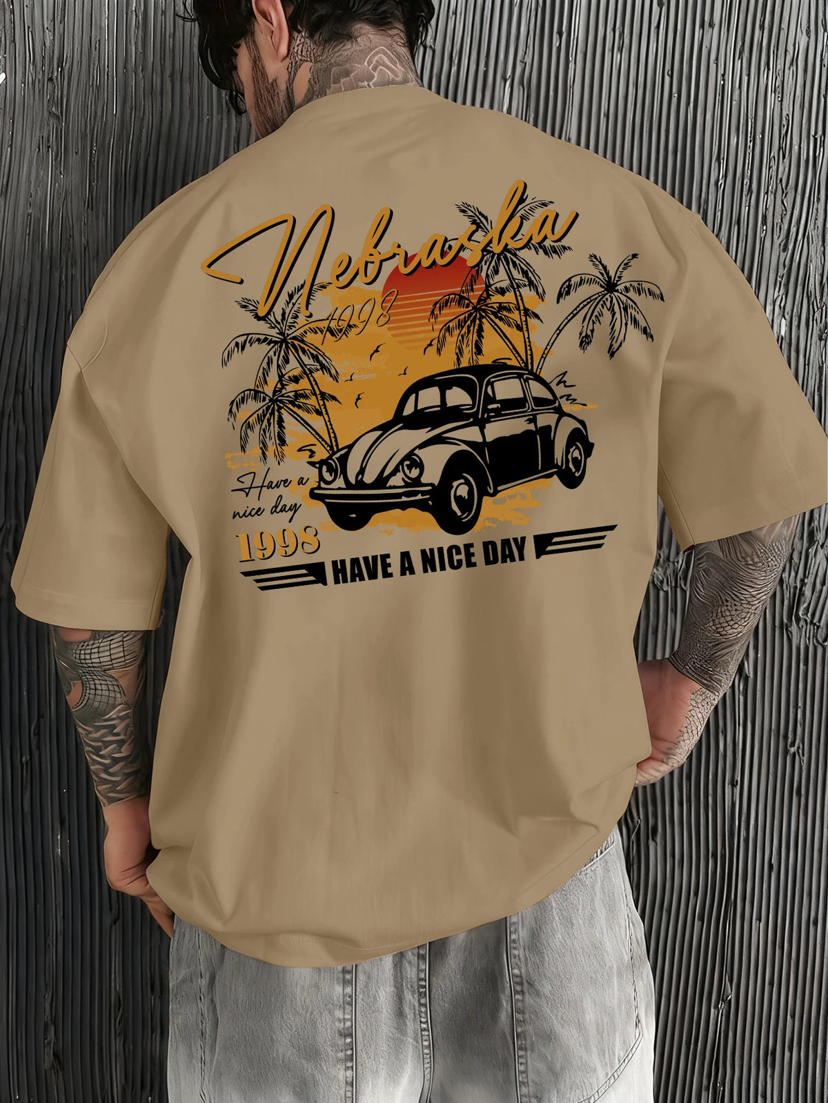 Men T-shirt Nebraska  Streetwear Casual