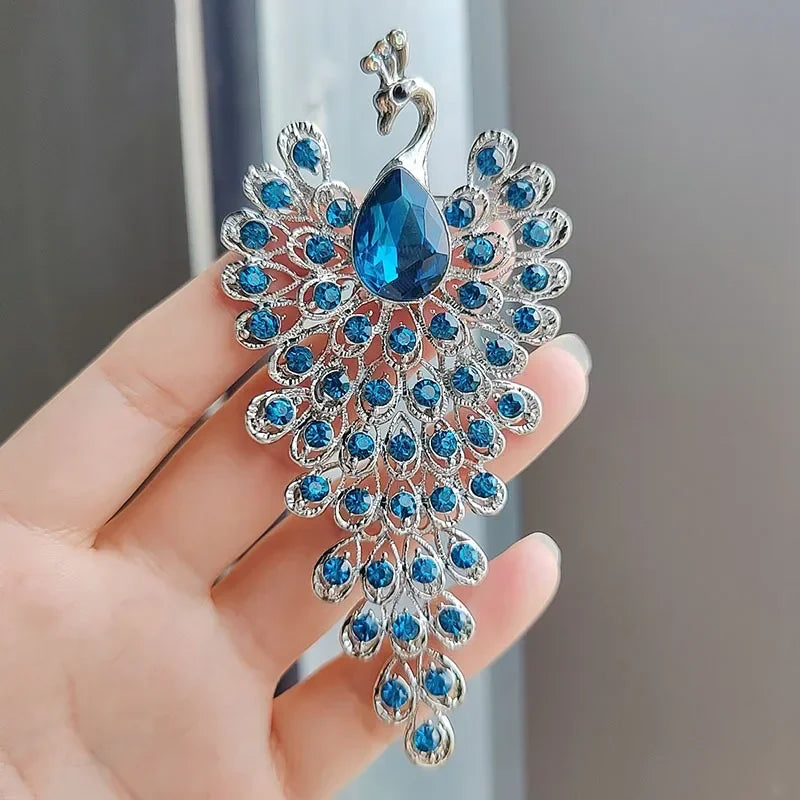 women fashion peacock brooch pins