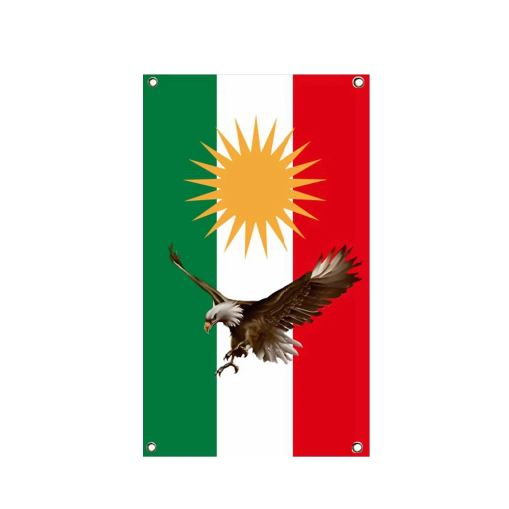 Kurdistan Eagle Flag Wall Art Banner