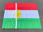 aerxemrbrae     90*150cm  علم كردستان  راية كردستان  علم كردي من البوليستر للتعليق والديكور المنزلي