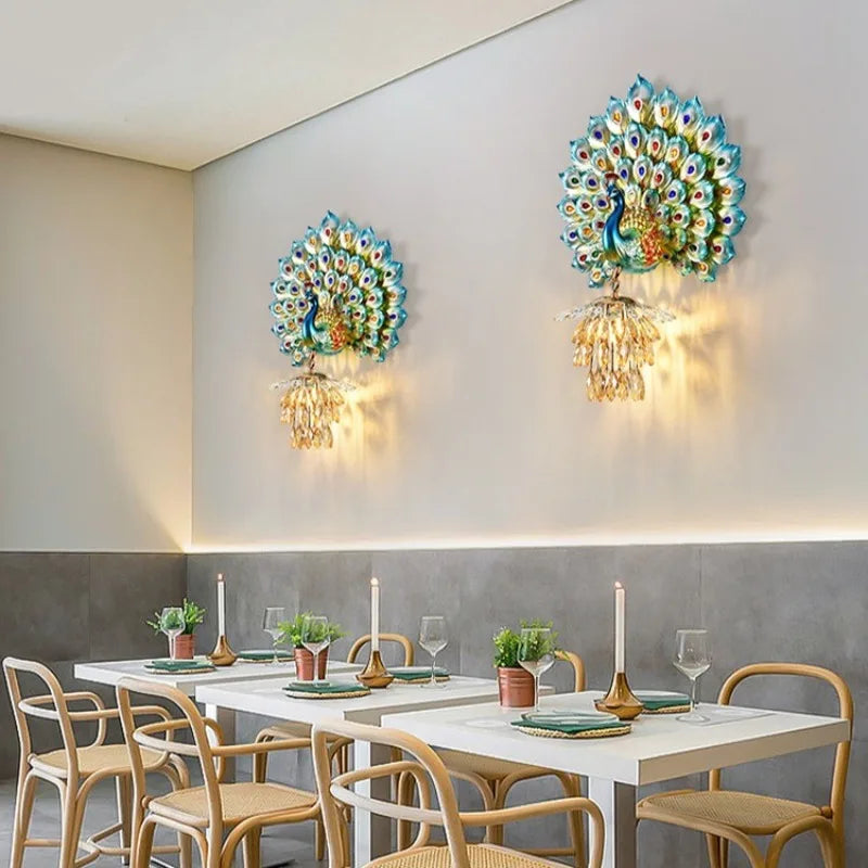 Creative Peacock Wall Lamp
