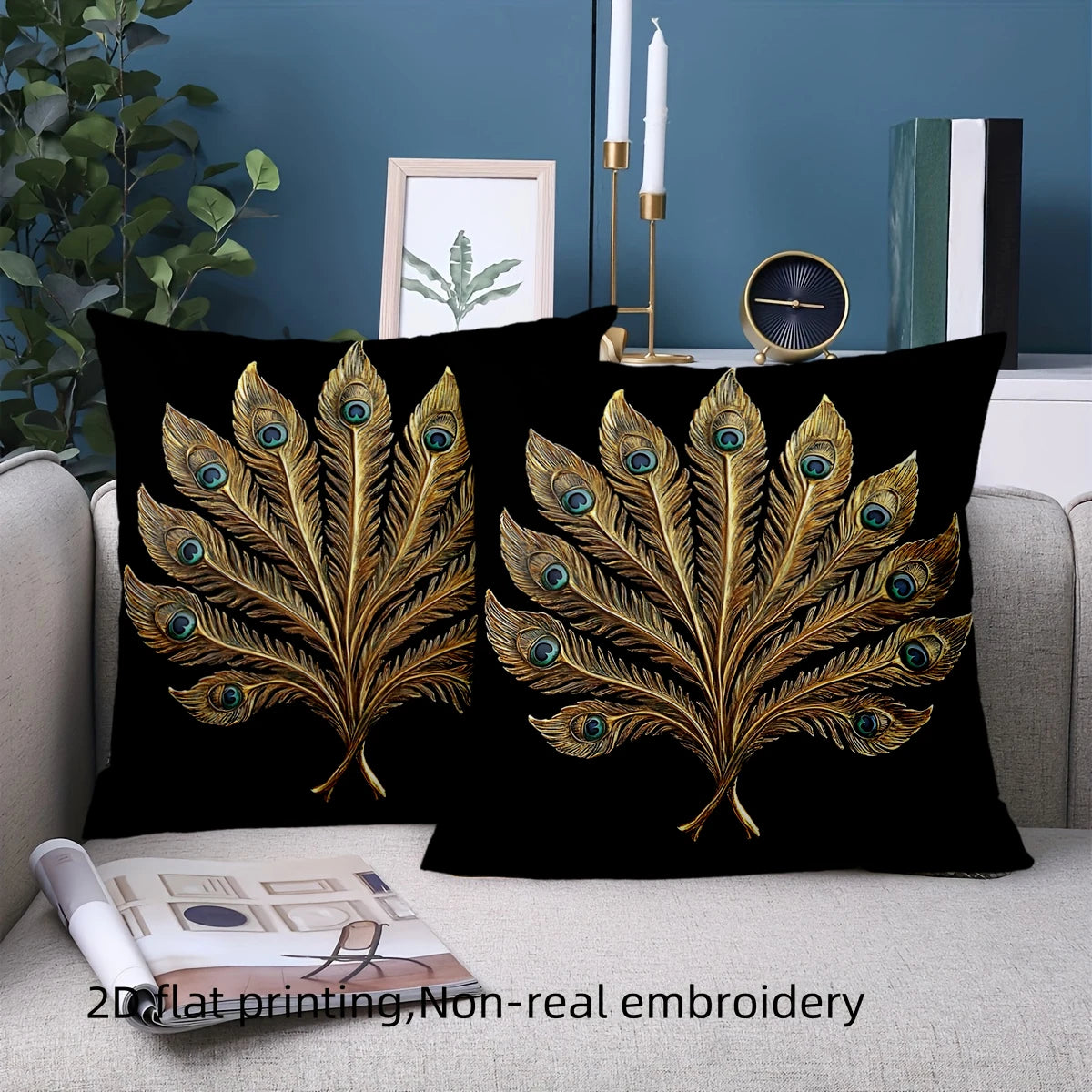 Peacock Pillowcase Decor