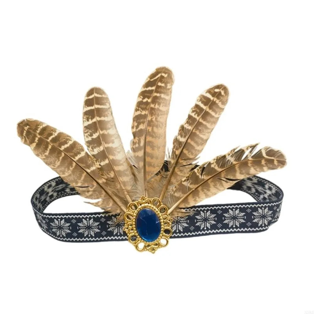 Decorative Ethnic Style Feathered Hairband