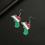 Women's Earrings Kurdistan Map Flag