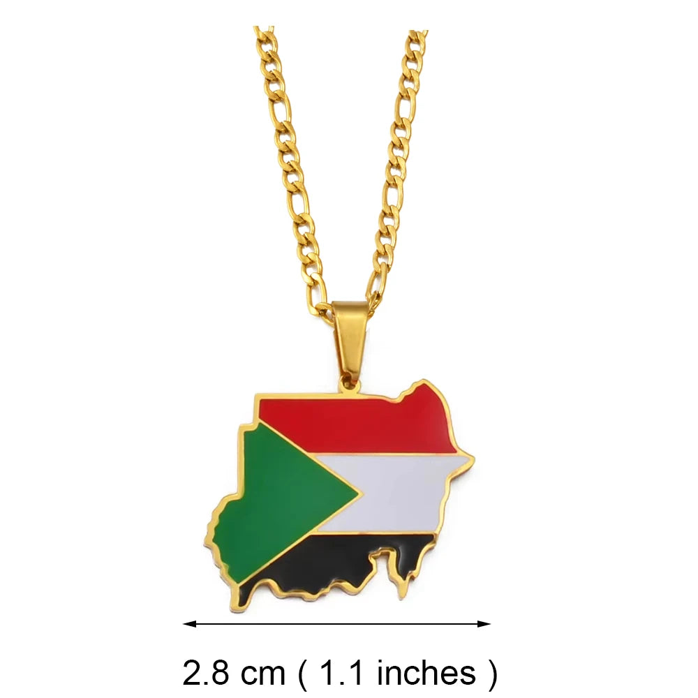 Sudan Map Necklace