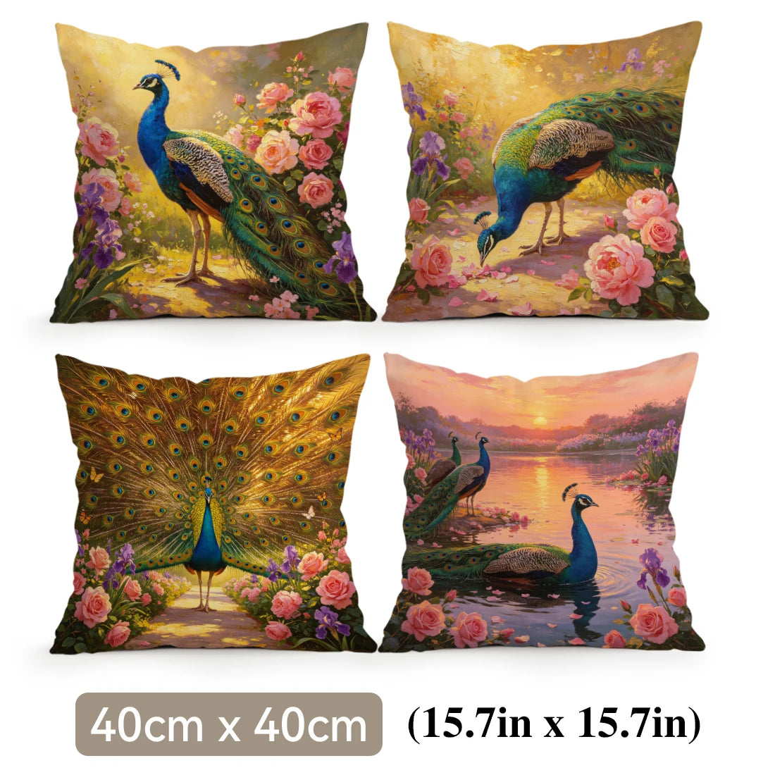 Peacock Pillowcase Decor