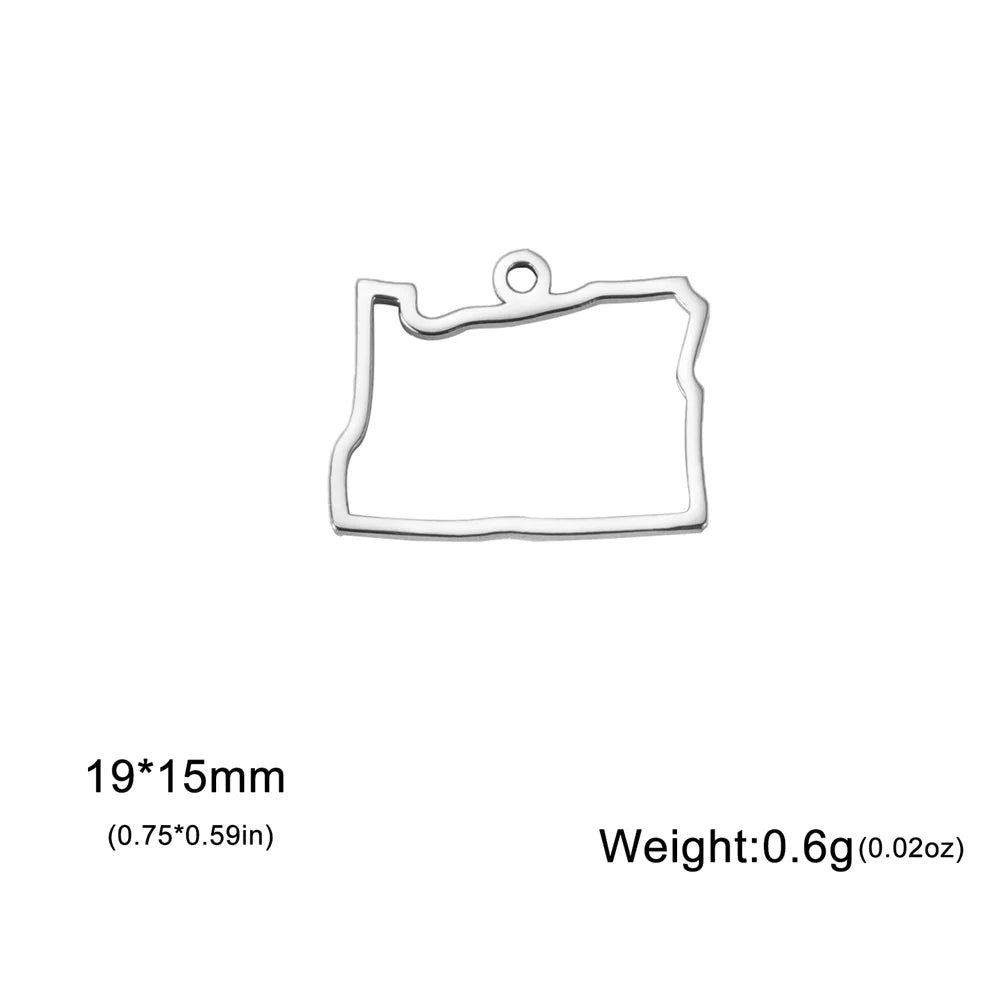 My Shape United States Map Pendent for Bracelet Necklace