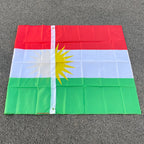 aerxemrbrae     90*150cm  علم كردستان  راية كردستان  علم كردي من البوليستر للتعليق والديكور المنزلي