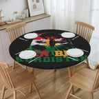 Kurdistan Flag Waterproof Round Tablecloth