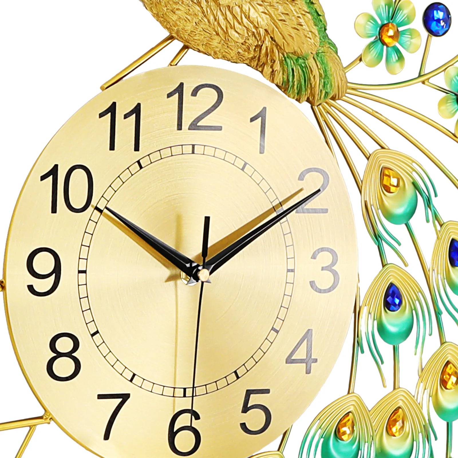 29.5" Large Peacock Wall Clock