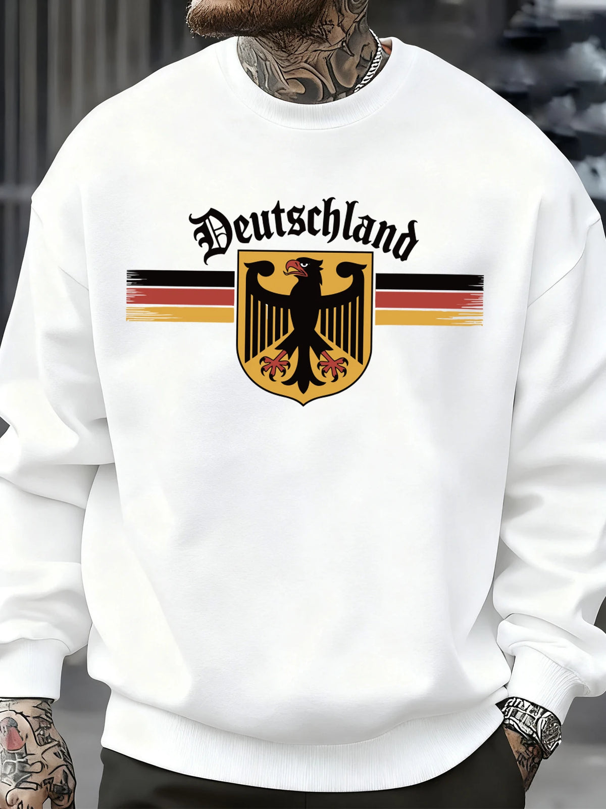Deutschland National Emblem Printed Sweatshirt