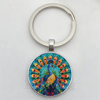 Beautiful Colorful Peacock Keychain