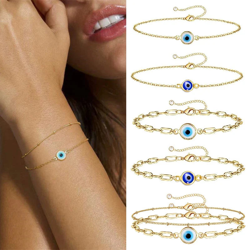 Evil Eye Gold Bracelet