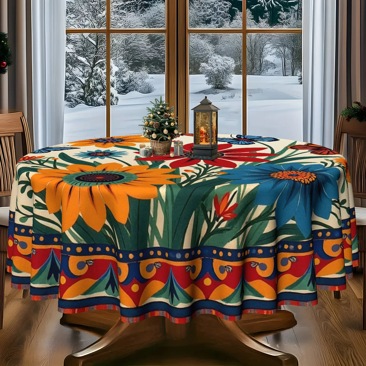 Mexican Round Tablecloth