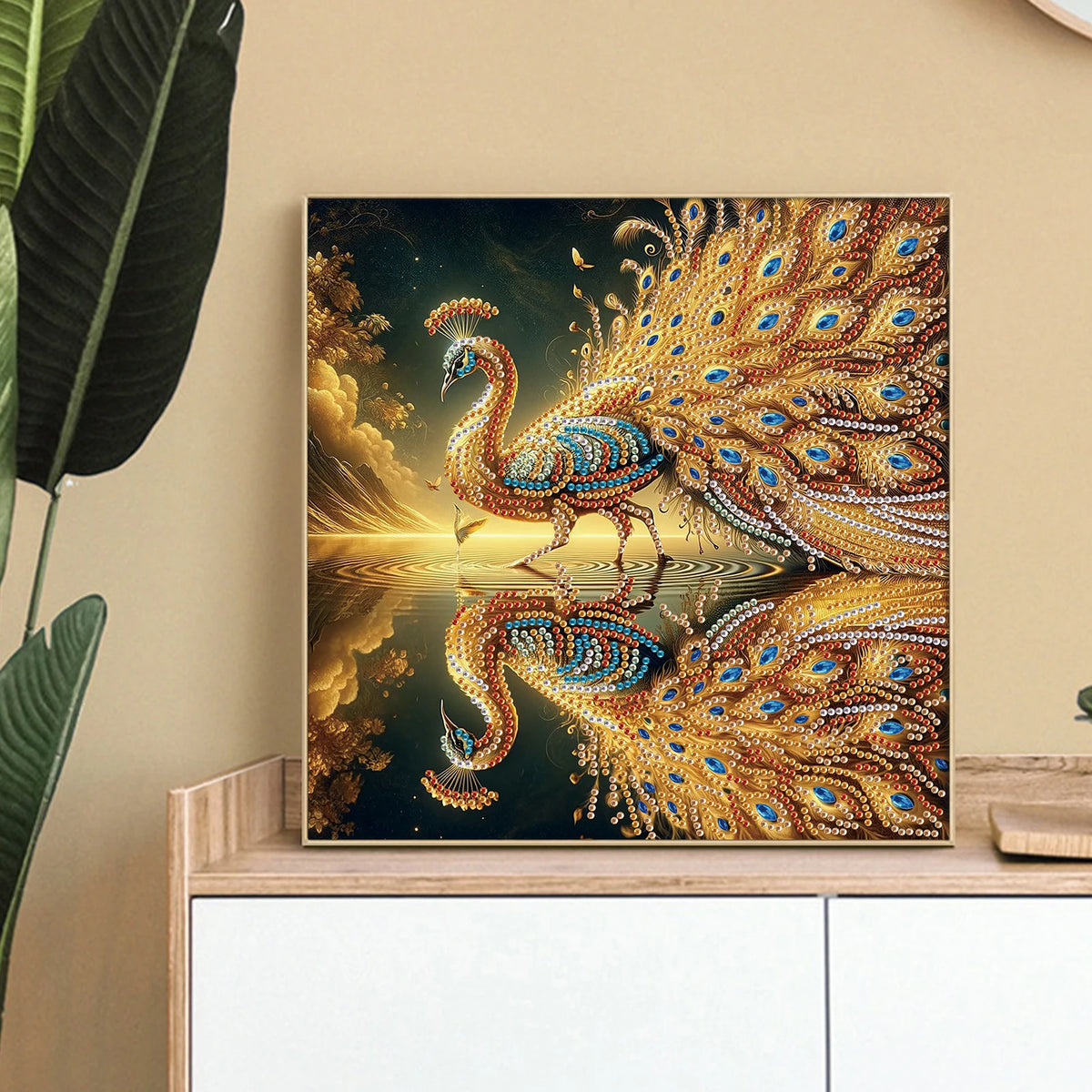 Peacock Special Shape Diamond Art Painting Kit