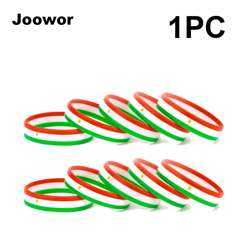 KURDISTAN Flag Silicone Bracelets